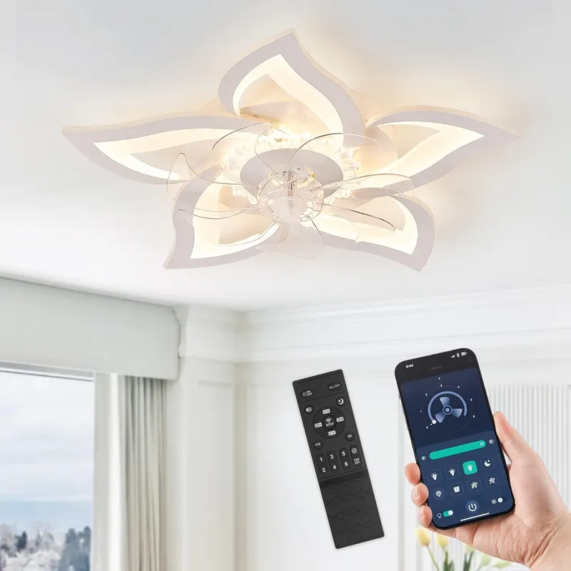 LEDIARY Flower Ceiling Fans with Lights